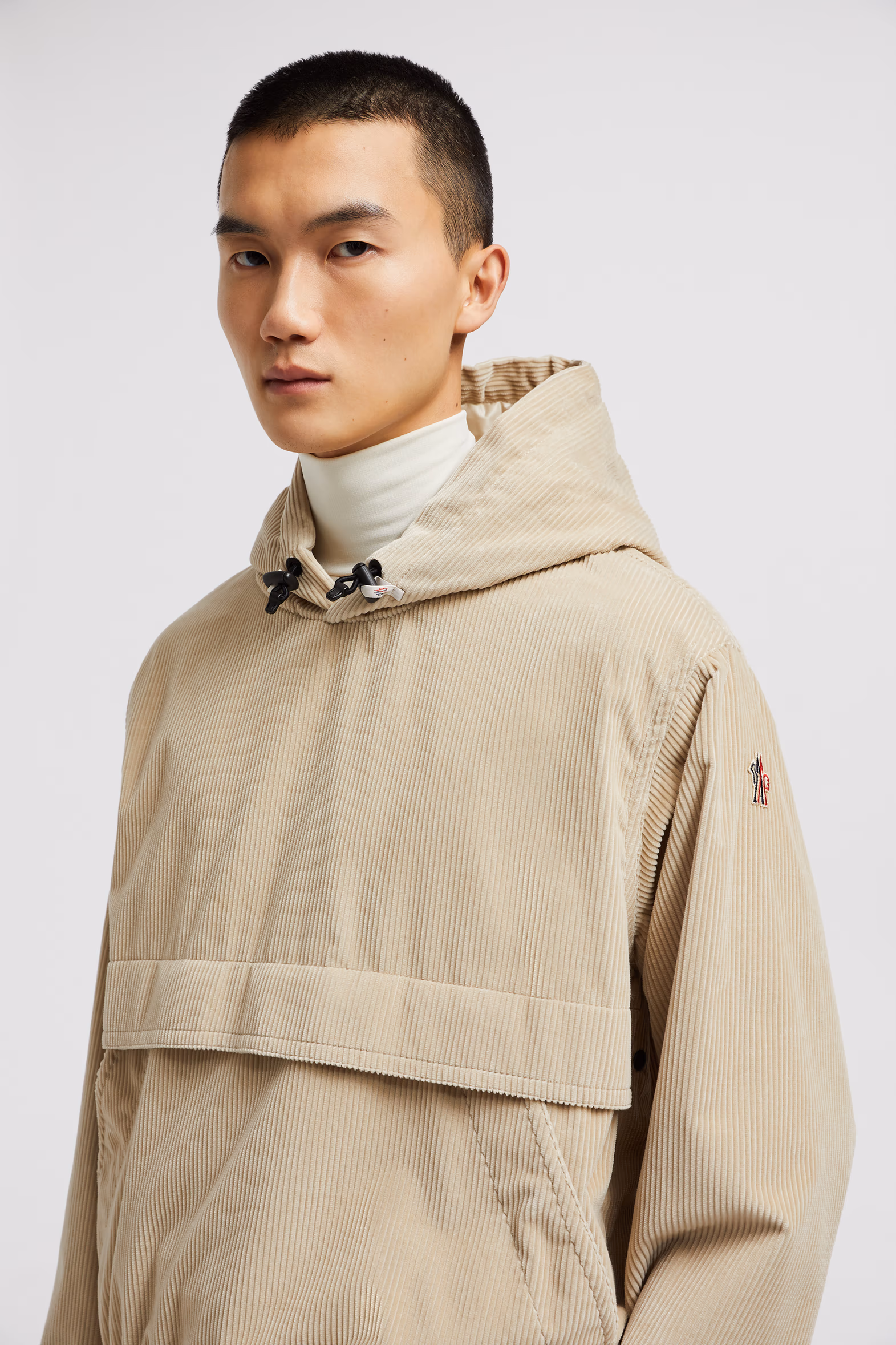 Corduroy Hoodie Men Beige Moncler 4